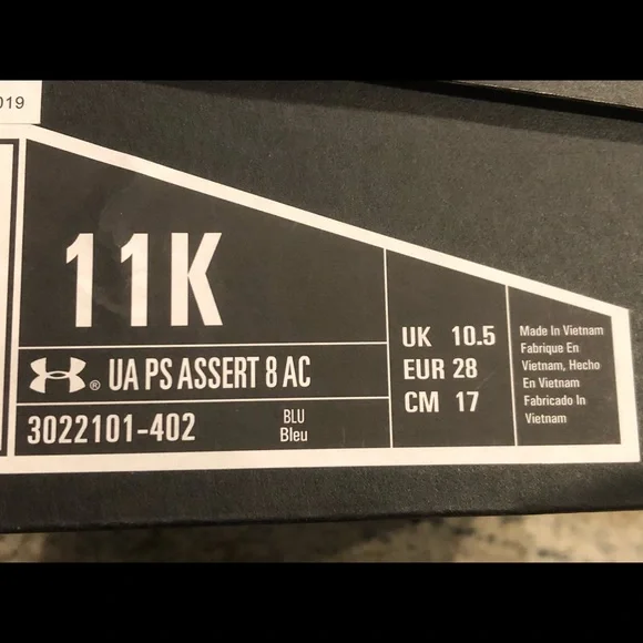 Under Armour Kids PS Assert 8 AC Size 11K Spider-man red/white/blue.